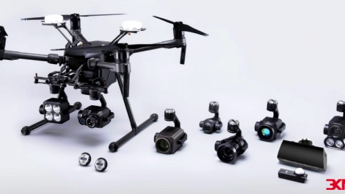 Infrared laser light for night vision monitoring of DJI UAV weighing 60g and 500m