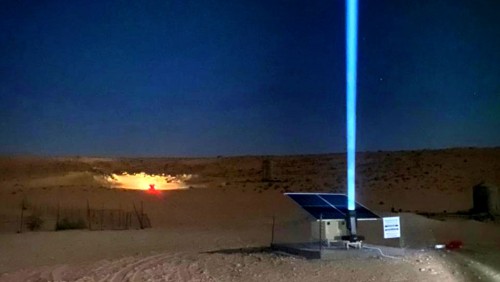 The 3KM laser beacon system navigates life in the desert