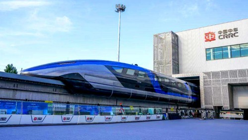 Infrared laser lighting modules provide escort along the high-speed rail line