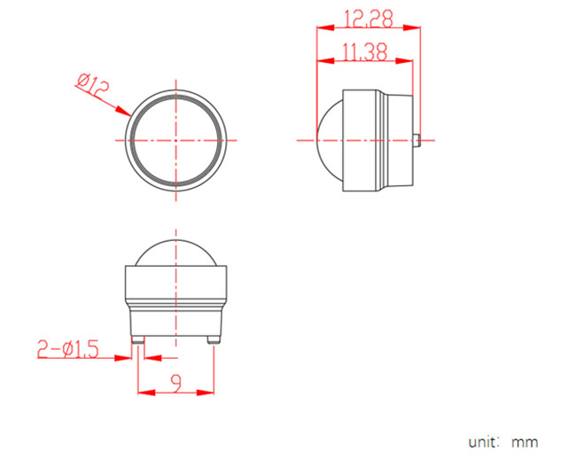 3° lighting angle long distance fixed focus infrared laser light Overall Dimensions 3° lighting angle long distance fixed focus infrared laser light Overall Dimensions